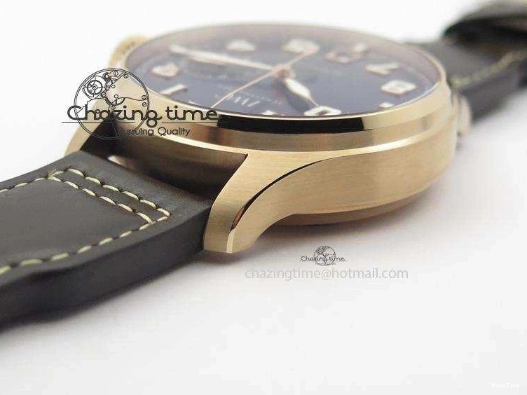 MIROTIME 0108 Big Pilot IW500909 RG ZF 1:1 Best Edition Le Petit Prince On Brown Leather Strap A Breathable 7293